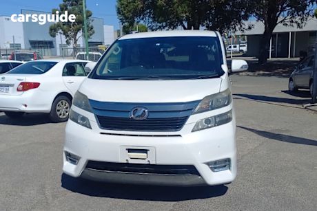 White 2010 Toyota Vellfire Commercial