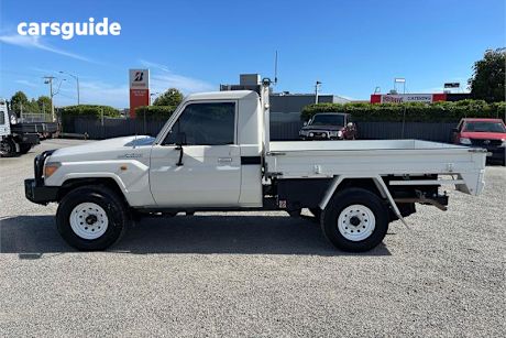 White 2017 Toyota Landcruiser Cab Chassis Workmate (4X4)