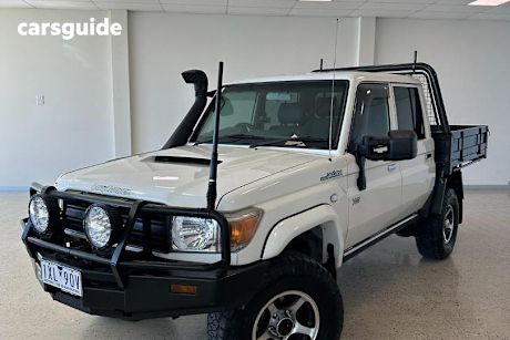 White 2013 Toyota Landcruiser Ute Tray WORKMATE 4X4