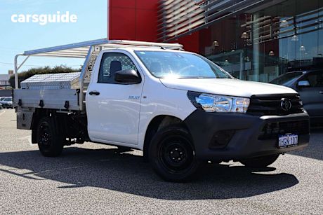 White 2021 Toyota Hilux Ute Tray WORKMATE R