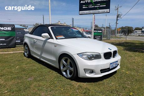 White 2011 BMW 120I Convertible
