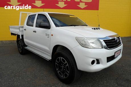 White 2013 Toyota Hilux Dual Cab Pick-up Sr (4X4)