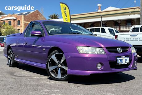 Purple 2007 Holden Commodore Ute Tray SV6 VE
