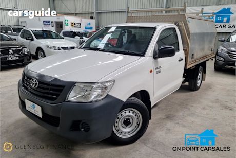 White 2014 Toyota Hilux Ute Tray WORKMATE R