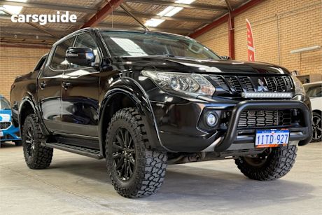 Black 2017 Mitsubishi Triton Dual Cab Utility Gls (4X4) Sports Edt