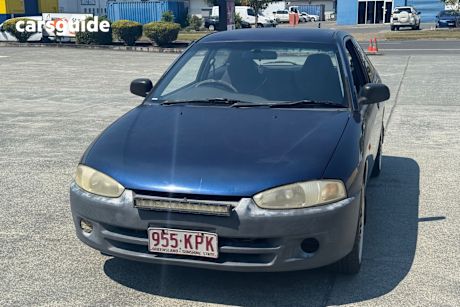 Blue 2003 Mitsubishi Mirage Hatchback