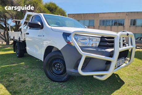 White 2019 Toyota Hilux Cab Chassis Workmate