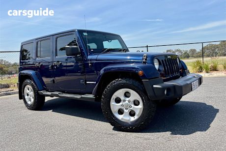 Blue 2013 Jeep Wrangler SUV UNLIMITED OVERLAND 4X4