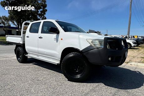 White 2011 Toyota Hilux Ute Tray WORKMATE (4X4)