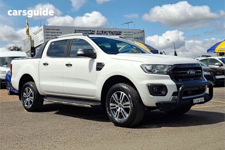 White 2019 Ford Ranger Ute Tray WILDTRAK 4X4