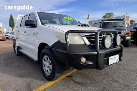 White 2011 Toyota Hilux Ute Tray SR 4X4