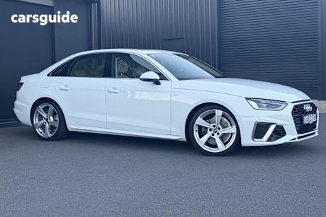 White 2021 Audi A4 Sedan 35 Tfsi S Line Mhev