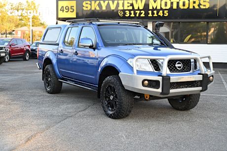 Blue 2012 Nissan Navara Ute Tray D40 S6 ST-X CAB DUAL CAB 4DR MAN 6SP 4X4 2.5DT
