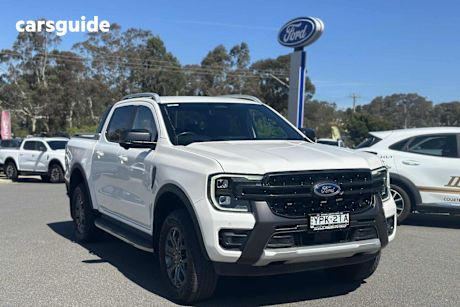 White 2024 Ford Ranger Ute Tray WILDTRAK 4X4