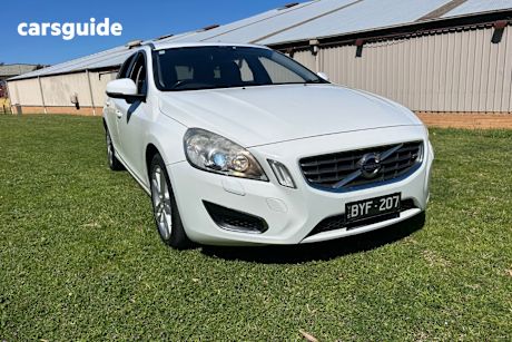 White 2013 Volvo V60 Wagon T4 Teknik