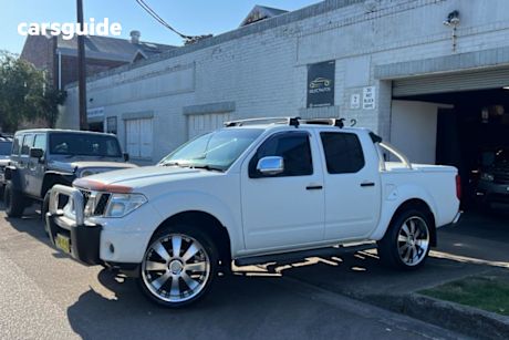 White 2010 Nissan Navara Ute Tray ST-X (4X4) D40