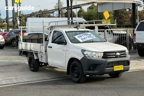 White 2020 Toyota Hilux Ute Tray WORKMATE R