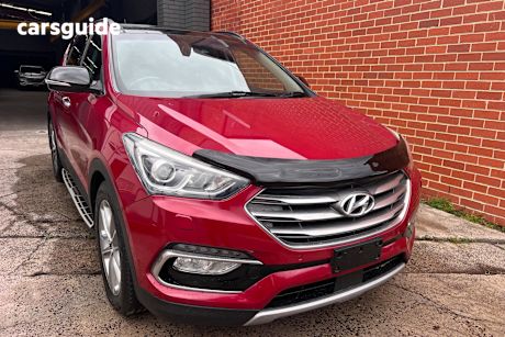 Red 2015 Hyundai Santa FE SUV HIGHLANDER 4X4