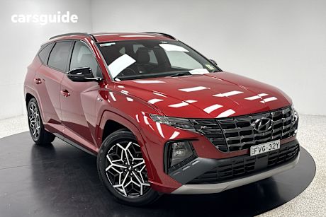 Red 2023 Hyundai Tucson SUV HIGHLANDER N LINE F