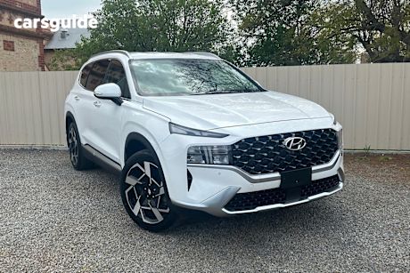White 2023 Hyundai Santa FE SUV ELITE 4X4