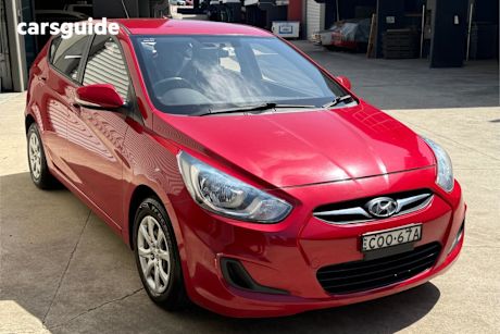 Red 2013 Hyundai Accent Hatchback Active