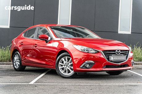 Red 2015 Mazda 3 Sedan Maxx
