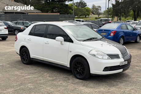 White 2008 Nissan Tiida Sedan St