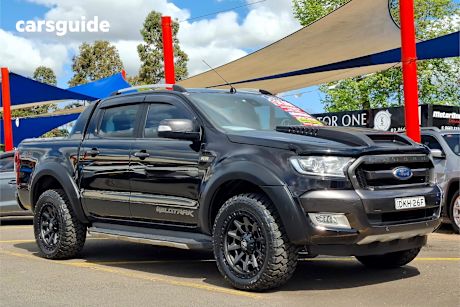 Black 2016 Ford Ranger Ute Tray WILDTRAK 4X4