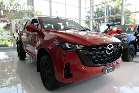 Red 2025 Mazda BT-50 Dual Cab Chassis Xt (4X4)