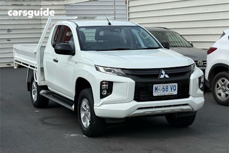 White 2019 Mitsubishi Triton Ute Tray GLX ADAS 4X4