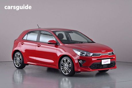 Red 2021 Kia RIO Hatchback Sport