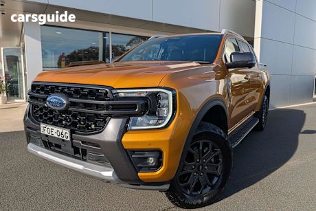 Yellow 2024 Ford Ranger Ute Tray WILDTRAK 4X4
