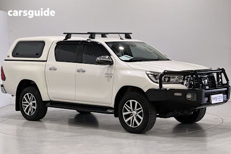White 2019 Toyota Hilux Ute Tray SR5 4X4