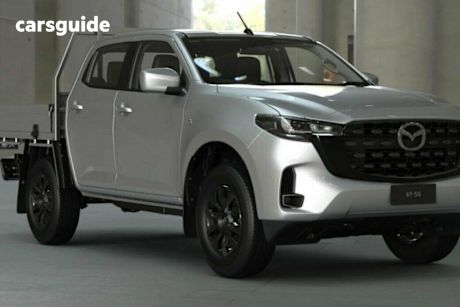 Silver 2025 Mazda BT-50 Dual Cab Chassis Xt (4X4)
