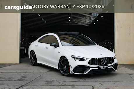 White 2021 Mercedes-Benz CLA-Class Coupe CLA45 AMG S 4WD