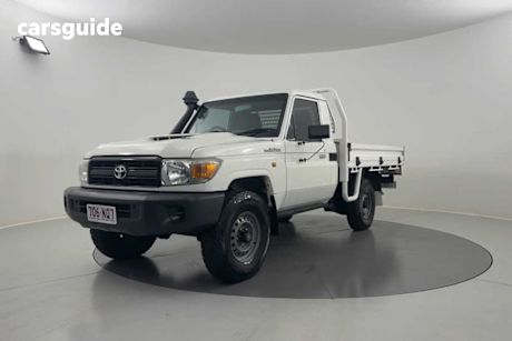 White 2018 Toyota Landcruiser Cab Chassis Workmate (4X4)