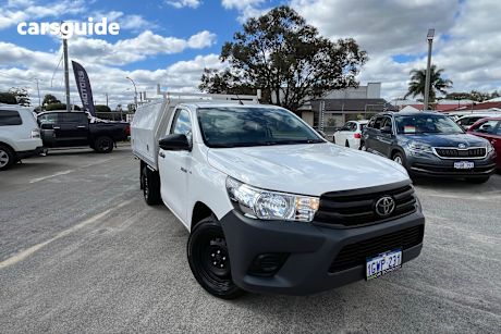 White 2019 Toyota Hilux Ute Tray WORKMATE R