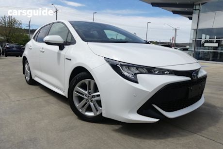 White 2022 Toyota Corolla Hatchback Ascent Sport + Conv Pk Hybrid
