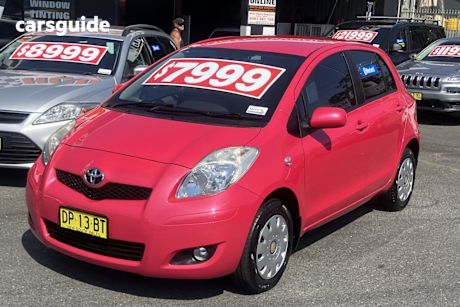 Pink 2011 Toyota Yaris Hatch YR