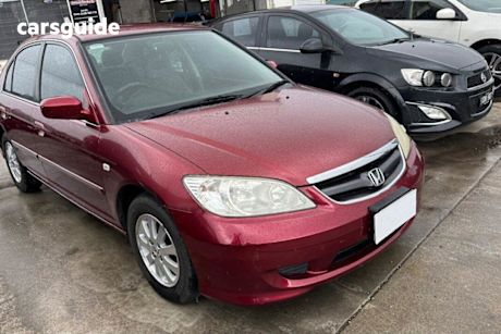 Red 2005 Honda Civic Sedan Gli