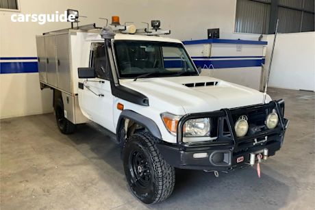 White 2017 Toyota Landcruiser Ute Tray WORKMATE 4X4