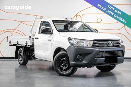 White 2021 Toyota Hilux Ute Tray WORKMATE R