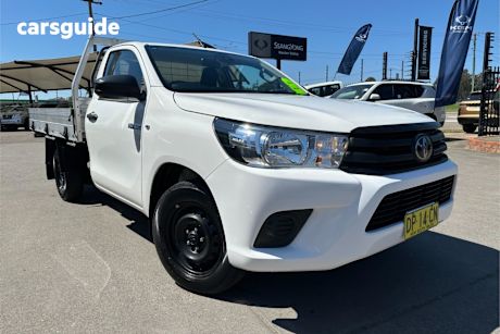 White 2019 Toyota Hilux Cab Chassis Workmate