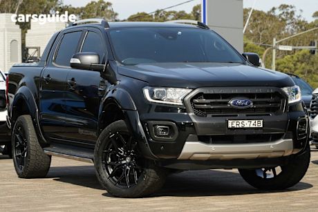 Black 2021 Ford Ranger Ute Tray WILDTRAK 4X4