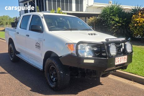 White 2005 Toyota Hilux Dual Cab Pick-up Sr (4X4)
