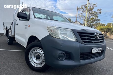 White 2015 Toyota Hilux Cab Chassis Workmate