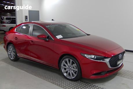 Red 2020 Mazda 3 Sedan G20 Evolve