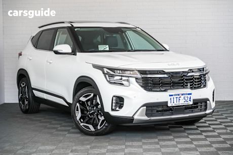White 2023 Kia Seltos Wagon Gt-Line (Awd) (Sunroof)