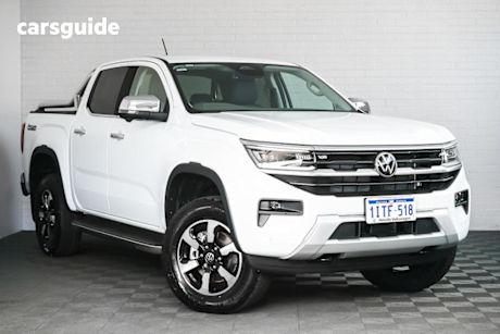 White 2025 Volkswagen Amarok Dual Cab Utility Style Tdi500 4Motion Tray