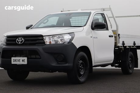 White 2023 Toyota Hilux Ute Tray WORKMATE R